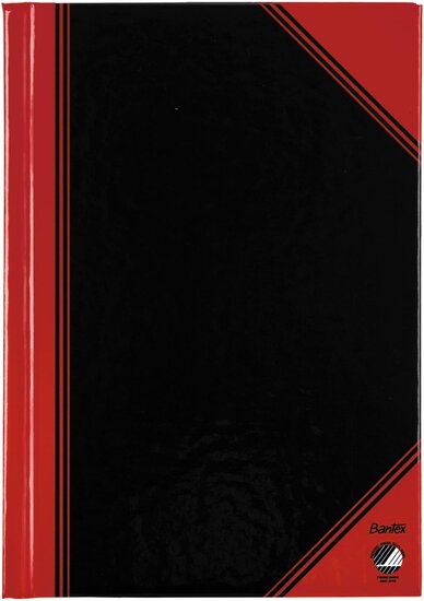 Bantex notitieboekje, ft A5, 192 bladzijden, gelijnd, rood en zwart