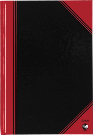 Bantex notitieboekje, ft A6, 192 bladzijden, gelijnd, rood en zwart