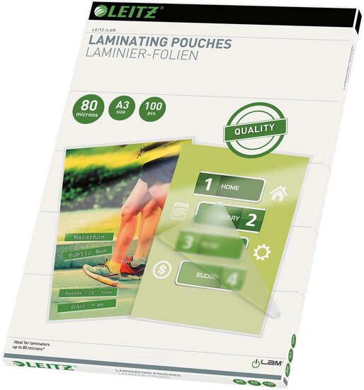 Leitz Ilam lamineerhoes ft A3, 160 micron (2 x 80 micron), pak van 100 stuks