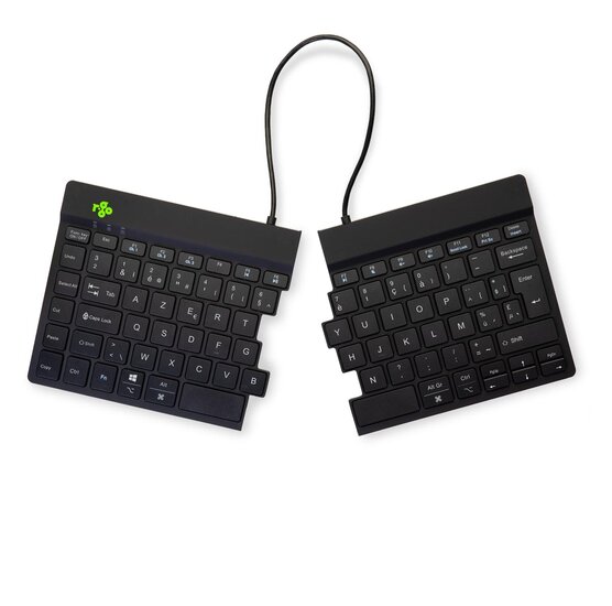 R-Go Split Break ergonomisch Bluetooth toetsenbord, azerty, zwart