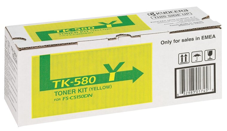 Kyocera Toner geel TK580Y - 2800 pagina&#039;s - 1T02KTANL0