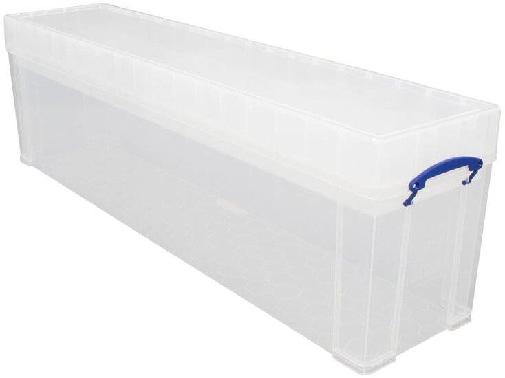 Really Useful Box 77 liter, transparant, per stuk verpakt in karton