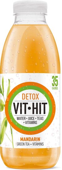 Vit Hit vitaminedrank Detox, flesje van 50 cl, pak van 12 stuks