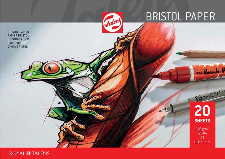 Talens Bristol papier, 250 g/m&sup2;, ft 21 x 29,7 cm (A4)