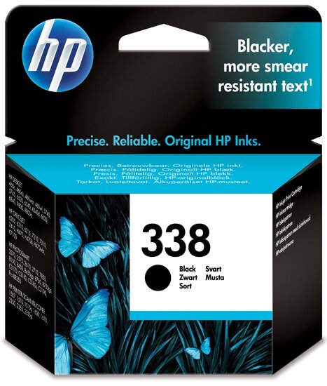 HP inktcartridge 338, 450 pagina&#039;s, OEM C8765EE, zwart