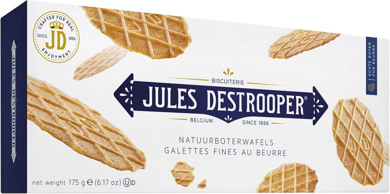 Jules Destrooper boterwafels, doos van 175 gram