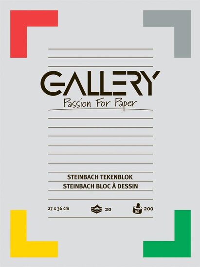 Gallery Steinbach tekenblok, ft 27 x 36 cm, 200 g m&sup2;, 20 vel