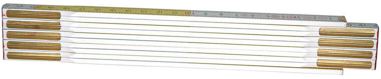 Stanley duimstok vouwmeter, 15 mm x 2 m, wit/geel