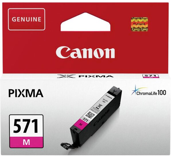 Canon inktcartridge CLI-571M, 173 foto&#039;s, OEM 0387C001, magenta