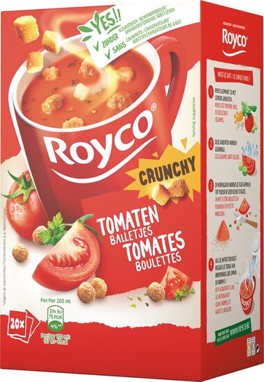 Royco Minute Soup tomaat met balletjes, pak van 20 zakjes