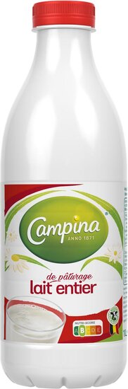 Campina volle melk, 1 liter, pak van 6 stuks