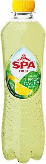 Spa Fruit Sparkling lemon-cactus, fles van 40 cl, pak van 24 stuks