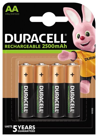 Duracell oplaadbare batterijen Recharge Ultra AA, blister van 4 stuks