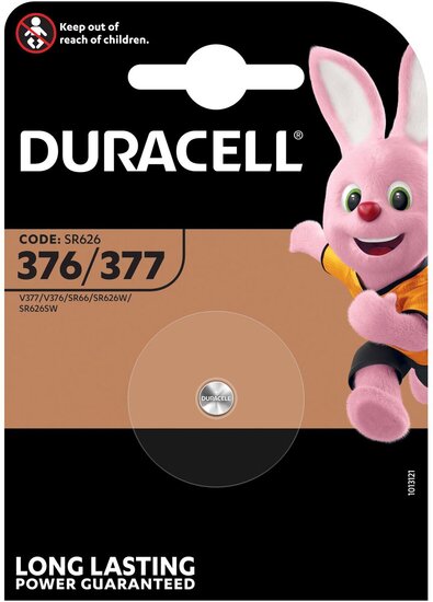 Duracell knoopcel Duralock 377, op blister