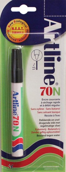 Permanent marker Artline 70N zwart, op blister