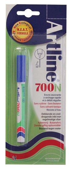 Permanent marker Artline 700N blauw, op blister