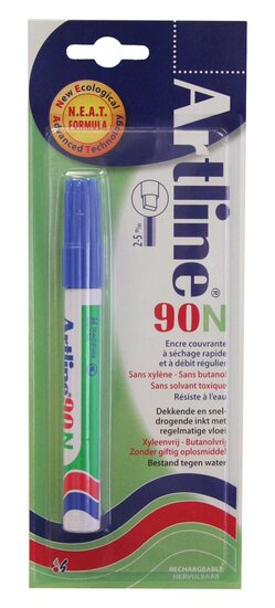 Permanent marker Artline 90N blauw, op blister