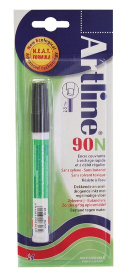 Permanent marker Artline 90N zwart, op blister