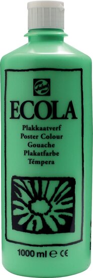 Talens Ecola plakkaatverf flacon van 1000 ml, lichtgroen