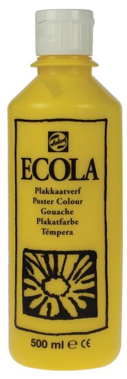 Talens Ecola plakkaatverf flacon van 500 ml, geel