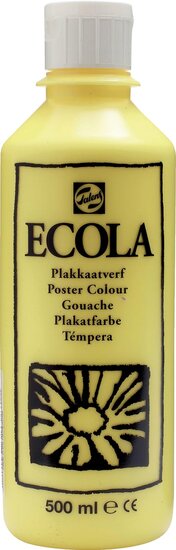 Talens Ecola plakkaatverf flacon van 500 ml, citroengeel