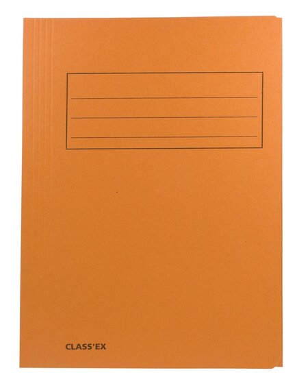 Class&#039;ex dossiermap, 3 kleppen ft 23,7 x 34,7 cm (voor ft folio), oranje