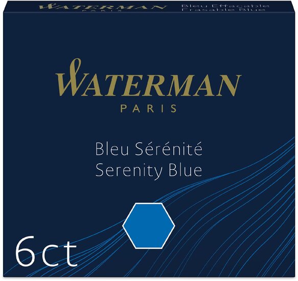 Waterman inktpatronen blauw 6X