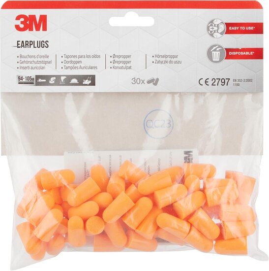 3M oordoppen 1100, geluidsdemping to 37 dB, blister van 30 stuks