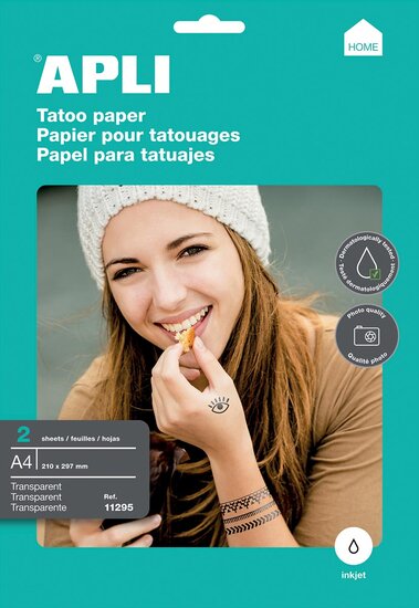 Apli Tattoo transfer papier, pak met 2 vellen