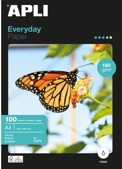 Apli fotopapier Everyday ft A4, 180 g, pak van 100 vel