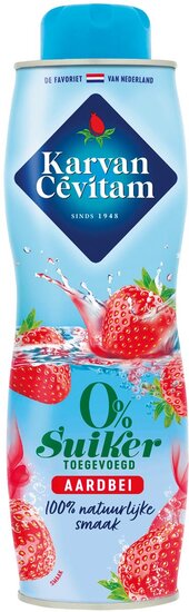 Karvan C&eacute;vitam siroop, fles van 60 cl, 0% suiker, aardbei