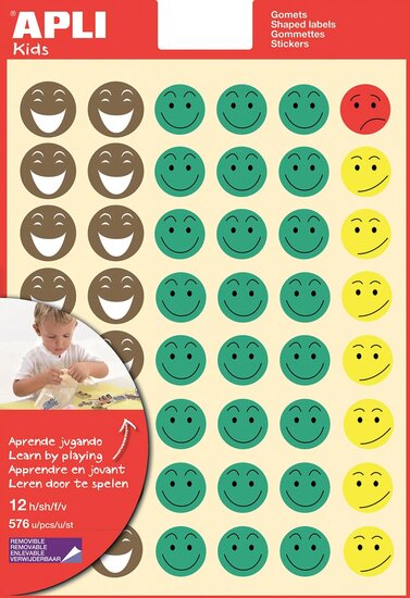 Apli Kids beloningsstickers Happy Smile, blister met 576 stickers