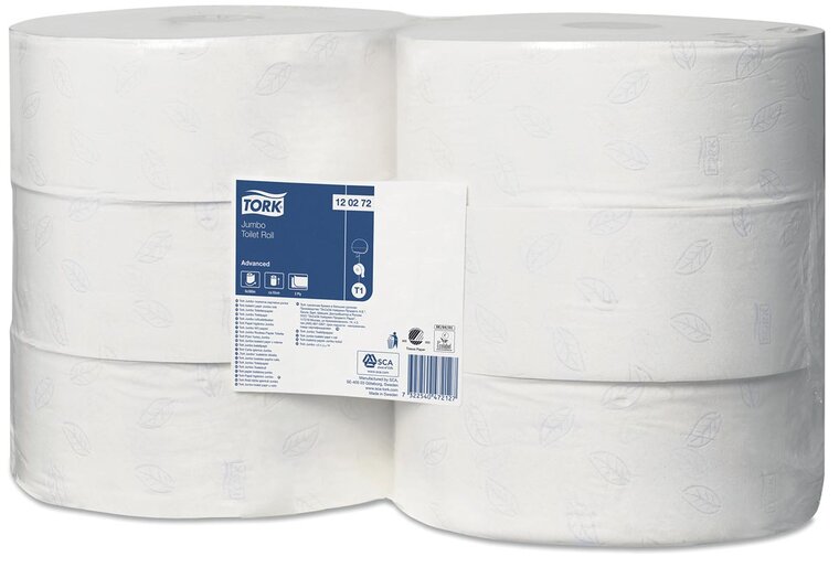 Tork toiletpapier Jumbo, 2-laags, systeem T1, pak van 6 rollen