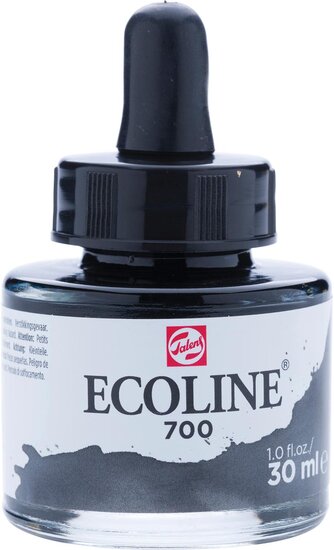 Talens Ecoline waterverf flacon van 30 ml, zwart