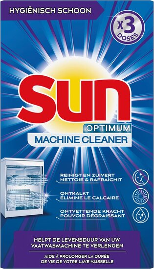 Sun Optimum vaatwasmachinereiniger, doos met 3 dosissen