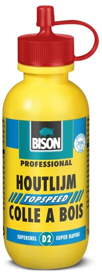 Bison houtlijm topspeed, flacon van 75 ml, wit