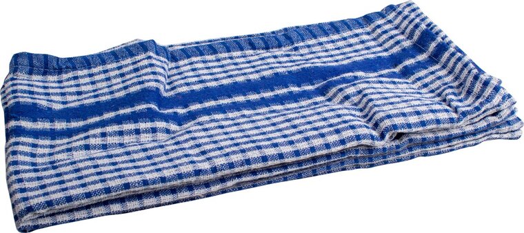 Handdoek, ft 50 x 70 cm, gewafeld, blauw, pak van 3 stuks