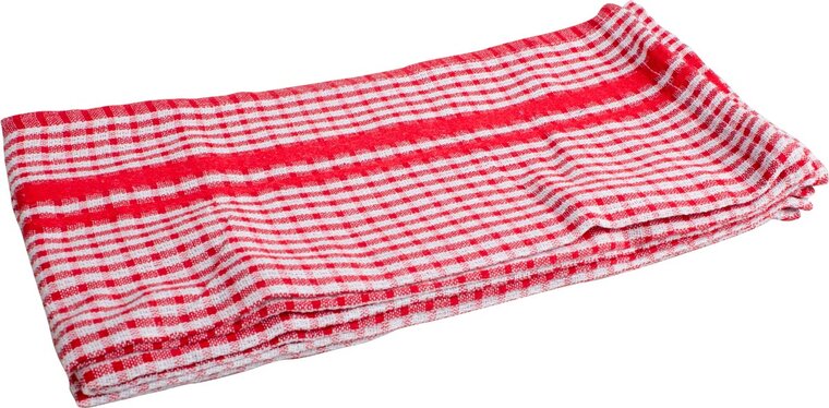 Handdoek, ft 50 x 70 cm, gewafeld, rood, pak van 3 stuks