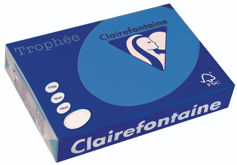 Clairefontaine Troph&eacute;e Intens, gekleurd papier, A3, 120 g, 250 vel, turkoois