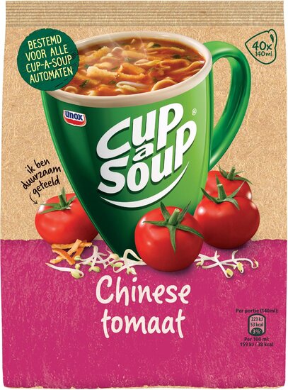 Cup-a-Soup vending, chinese tomaat, 140 ml, zak van 40 porties