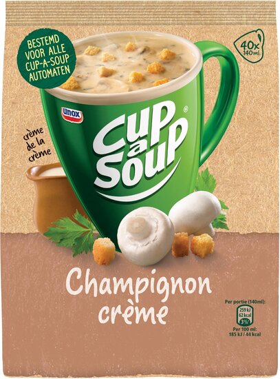 Cup-a-Soup vending, champignon, 140 ml, zak van 40 porties