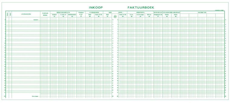 Exacompta register inkoop, ft 27 x 32 cm, Nederlandstalig