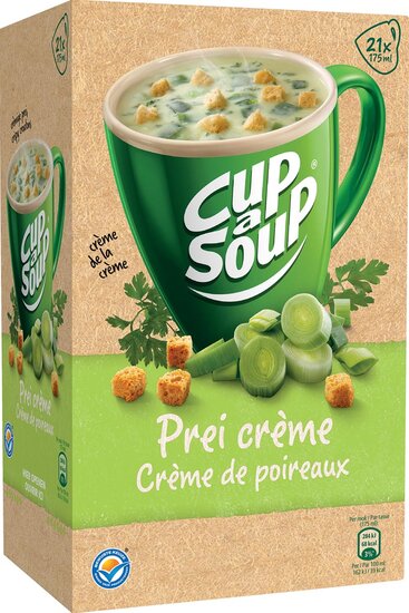 Cup-a-Soup prei cr&egrave;me met kaas croutons, pak van 21 zakjes