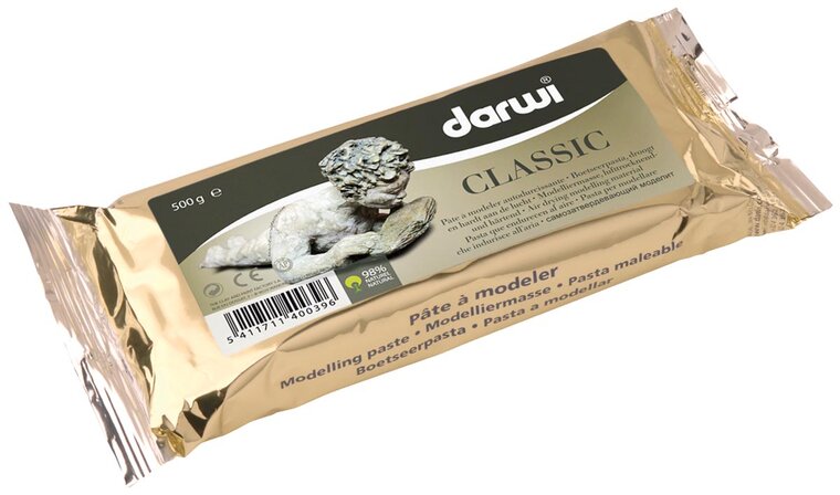 Darwi boetseerpasta Classic, pak van 500 g, wit