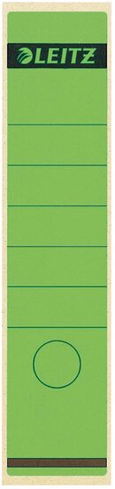 Leitz rugetiketten, zelfklevend, ft 6,1 x 28,5 cm, pak van 10 stuks, groen