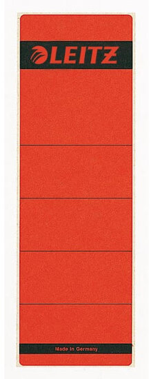 Leitz rugetiketten, zelfklevend, ft 6,1 x 19,1 cm, pak van 10 stuks, rood