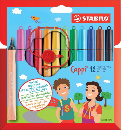 STABILO Cappi viltstift, etui van 12 stuks