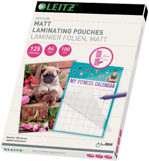 Leitz iLAM lamineerhoes ft A4, 250 micron (2 x 125 micron), mat, pak van 100 stuks