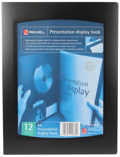 Rexel showalbum Professional Display Book voor ft A4, 12 tassen