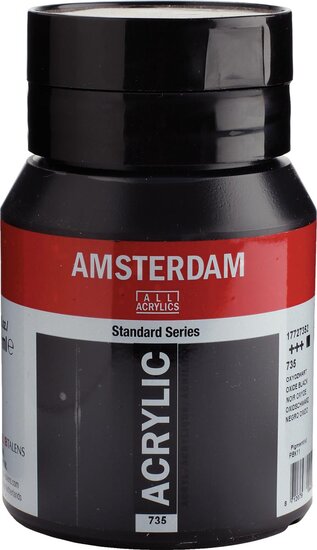 Amsterdam acrylverf, flesje van 500 ml, oxydezwart